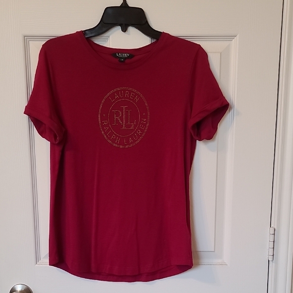 Ralph Lauren Women's Fuchsia T-Shirt - Picture 1 of 4